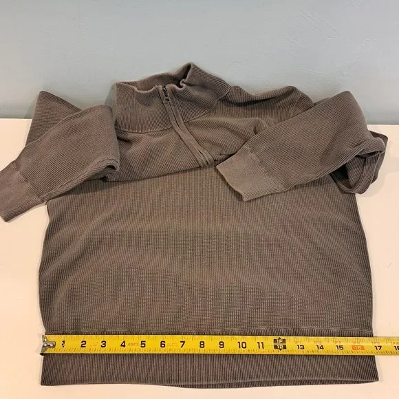 J. Crew Men's Textured Small Quarter Zip Mock Neck Pullover Style #H6956 - Picture 14 of 16